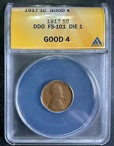 ANACS G4 1917 �E�B�[�g �Z���g DDO 1 �_�u�� �_�C ���A �`�F���[�s�b�J�[ FS-101 AJ