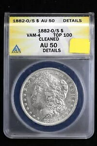 1882-O/S �����K�� �h�� ANACS AU50 �ڍ� �N���[�j���O�ς� VAM-4 �g�b�v 100 323Q