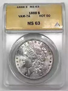 1888 P �����K�� �h�� ANACS MS63 HOT 50 VAM-7A2 �_�u�� ���o�[�X�A�_�C �`�b�v/�K�E�W