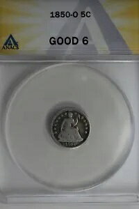 1850-O .05 ANACS G 6 �n�[�t �_�C���A�V�[�e�b�h ���o�e�B �n�[�t �_�C��