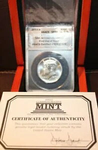 2014-D ANACS SP 70 JFK �n�[�t�_���[ 50 ���N�L�O�G�f�B�V���� ���s����