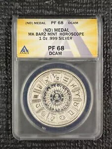 MK Barz zXR[v ANACS PF68DCAM- 1 IX Vo[ 0.999 t@C _ 菑TC!