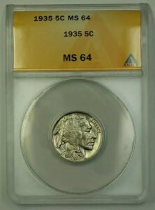 1935 US obt@[ jbP 5c RC ANACS MS-64 (Ǖi)
