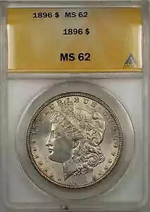 1896 ���[�K�� �V���o�[ �_���[ �R�C�� $1 ANACS MS-62 ���i�� (8A)