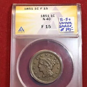 1851 ���[�W �Z���g N.40 ���A���e�B 5+ ANACS F15 �ݑŃA���_�[�O���[�h �^�t �R�C���t��