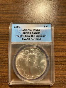 1987-P AJ Vo[ C[O ASE $1 ANACS MS 70 u80 ÑC[Ov A