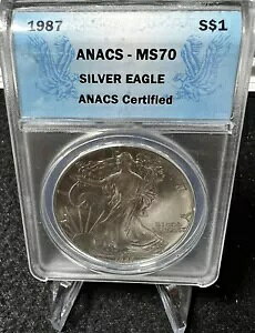 1987-P AJ Vo[ C[O ASE $1 ANACS MS 70 u80 ÑC[Ov A