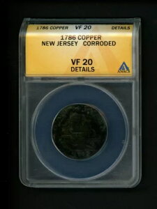1786 US Copper Cent j[W[W[ ANACS VF 20 fBe[ HAzAOϗǍD