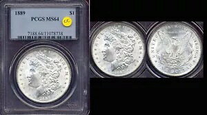 1889 $1 PCGS MS64 uXg zCg ~g X^[ & IWi J[ & \ Vo[ M
