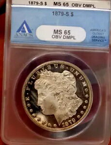 ���[�K�� �V���o�[ �h�� 1879 S ANACS MS 65 DMPL OBV �I�[���h �u���[ �z���_�[ �����X�^�[ �J���I
