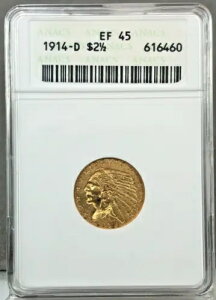 1914-D $2.50 CfBAwbhNH[^[ C[O  ANACS EF 45 ~XF45 I[h z_[