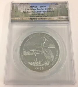 2015-P 5 �I���X ATB �V���o�[ �{���x�C �t�b�N ANACS SP70 �t�@�[�X�g �X�g���C�N .999 AG