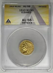 1910N $2.50 CfBAwbhNH[^[ C[O  ANACS AU 55 ڍ׃N[jOς