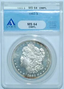 1883 P ANACS MS64DMPL �f�B�[�v �~���[ �v���[�t���C�N ���[�K�� �V���o�[ �_���[