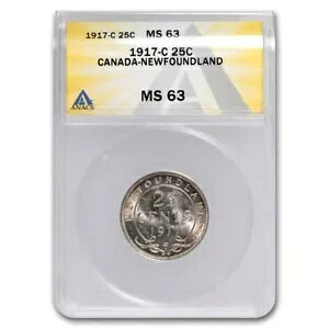 1917-C �j���[�t�@���h�����h �V���o�[ 25 �Z���g �W���[�W 5 �� MS-63 ANACS