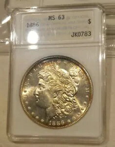 1886�N $1 ���[�K�� �V���o�[ �_���[ MS-63 �� ANA �z���_�[ PQ