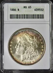 1886 ���[�K�� �V���o�[ �_���[ �g�[�� - ANACS MS65 - �Â��� 5 ����z���_�[ - ?COINGIANTS?