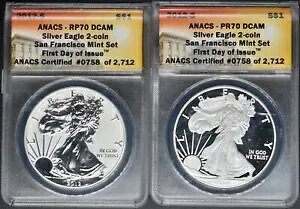2012-S �A�����J�� �V���o�[ �C�[�O�� 2 �R�C�� �T���t�����V�X�R �Z�b�g - ANACS ���� ?COINGIANTS?
