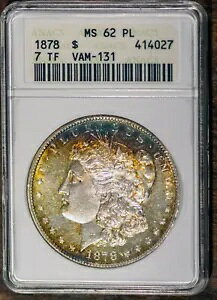 1878 7TF $1 Vo[ [K MS 62 PL ANACS # 414027 IWi zCg z_[ + {[iX