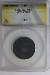 1787 .01 コッパー ANACS F15 ニュージャージー