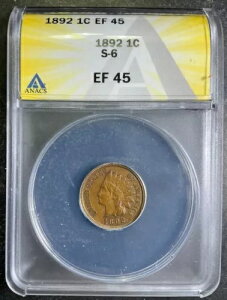 ANACS XF45 1892 CfBA wbh Zg FS-302 Xm[ 6 S6 WGz ~g G[ A7