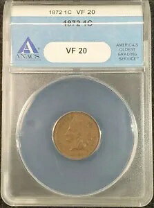1872 CfBA wbh Zg ANACS VF20 {[h N 4138161 ɏRC A