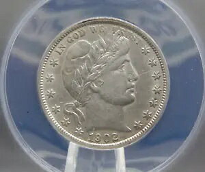 1902 P Barber �V���o�[ �n�[�t�_���[ 50c ANACS AU50 �ڍ� #627 Unc ECC&C �ɂ���