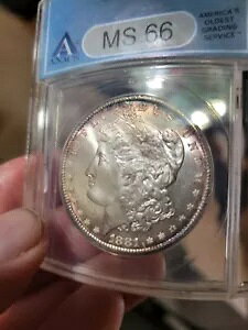 1881 S $1 ���[�K��...MS66....ANACS Gen 7.2....���������ߐF��/�X�v���b�V���u���[!