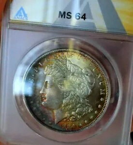 ���[�K�� �V���o�[ �h�� 1884 O ANACS MS 64++++++ �����X�^�[ ���C���{�[ �V���b�L���O �J���[