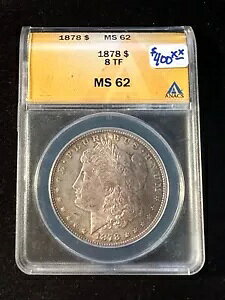 1878 ���[�K�� �h�� 8 �e�[�� �t�F�U�[ ANACS MS 62
