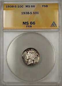 1938-S Vo[ }[L[ _C 10C ANACS MS-66 t Xvbg oh (Cg g[jO 11 A)