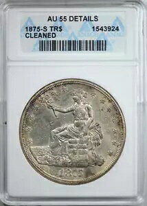 1875-S �f�Ճh�� T$1 ANACS �\�[�v�{�b�N�X AU �ڍ�