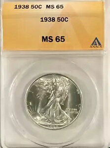 :1938 P 50C �E�H�[�L���O ���o�e�B �n�[�t�_���[ �W�F�� BU ANACS MS65 FSTB R5 �n�C�O���[�h