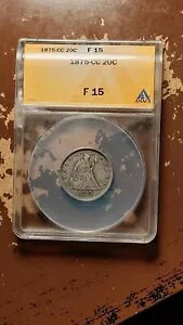 1875 CC J[\VeB 20 Zg s[X 20C ANACS F15 j[X IWi ^Cv RC 2166