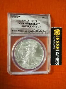 2016 W �o�[�j�b�V���V���o�[ �C�[�O�� ANACS SP70 (�N�Ԗ����ʃh���Z�b�g���)