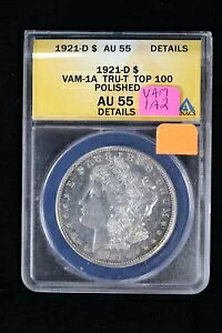 1921-D [K _[ VAM-1A2 ANACS VAM-1A Tru_t Top 100 AU55 ڍׁc3AJ2