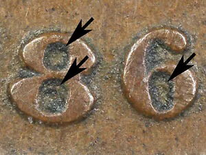 1864 L Indian Cent ANACS VF35 �t�� *SNOW 10b: RPD & 176 �x��]���o�[�X*