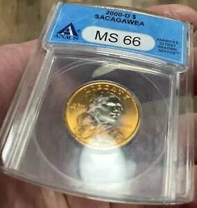 S[Xg gi[ 2000 D Anacs MS66 u[ z_[ Sacagawea $1 h g[ g[ A PQ