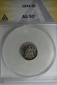 1844 .05 ANACS AU 50 �V�[�e�b�h ���o�e�B �n�[�t�_�C��