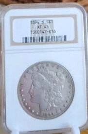 1894-S MORGAN DOLLAR ANACS XF45 古いソープボックス ホルダー