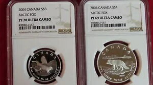 2004 Ji_ A[NeBbN tHbNX $4 & $3 - 0.9999 Vo[ RC Zbg NGC PR69 & PR70