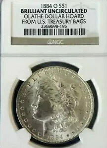 1884�N O S $1 �I���C�T �h�� �č������ȃo�b�O NGC �u�����A���g�����ʂ̕��