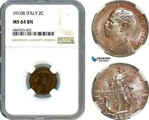 AJ017AC^AAVit.G}kG[ 3 A2 Centesimi 1910 RA[}ANGC MS64BNAgbv |bv