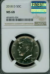 2018 D KENNEDY HALF NGC MS68 PQ MAC ō & X|bgX AB