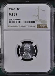 :1943-P 1C J[ X`[ Zg NGC MS67 uCg & VCjO AeB R2 ōO[h