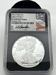 2021 W $1 �V���o�[ �C�[�O�� �����f�B���O T-2 FDOI NGC PF70 UC �}�C�P�� �O�A�f�B�I�\ �T�C������