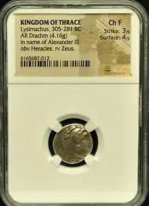 gLAV}RXAIO 305 ` 281 AR Drachm NGC Ch F #H784