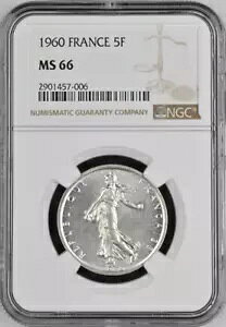 :1960 5-FRANCS tX jAX[p[u NGC MS-66 ZZ-\[ AeB R6 nCO[h