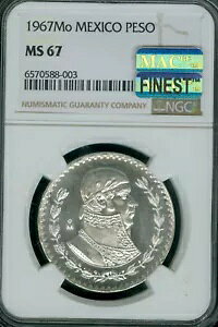 1967 Mo ���L�V�R �V���o�[ 1 �y�\ NGC MS67 �ō������W�X�g�� & MAC �X�|�b�g���X �v���[�t���C�N *