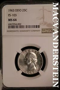 1963 Vg NH[^[ - FS-103 DDO NGC MS 64 -  #SLA770